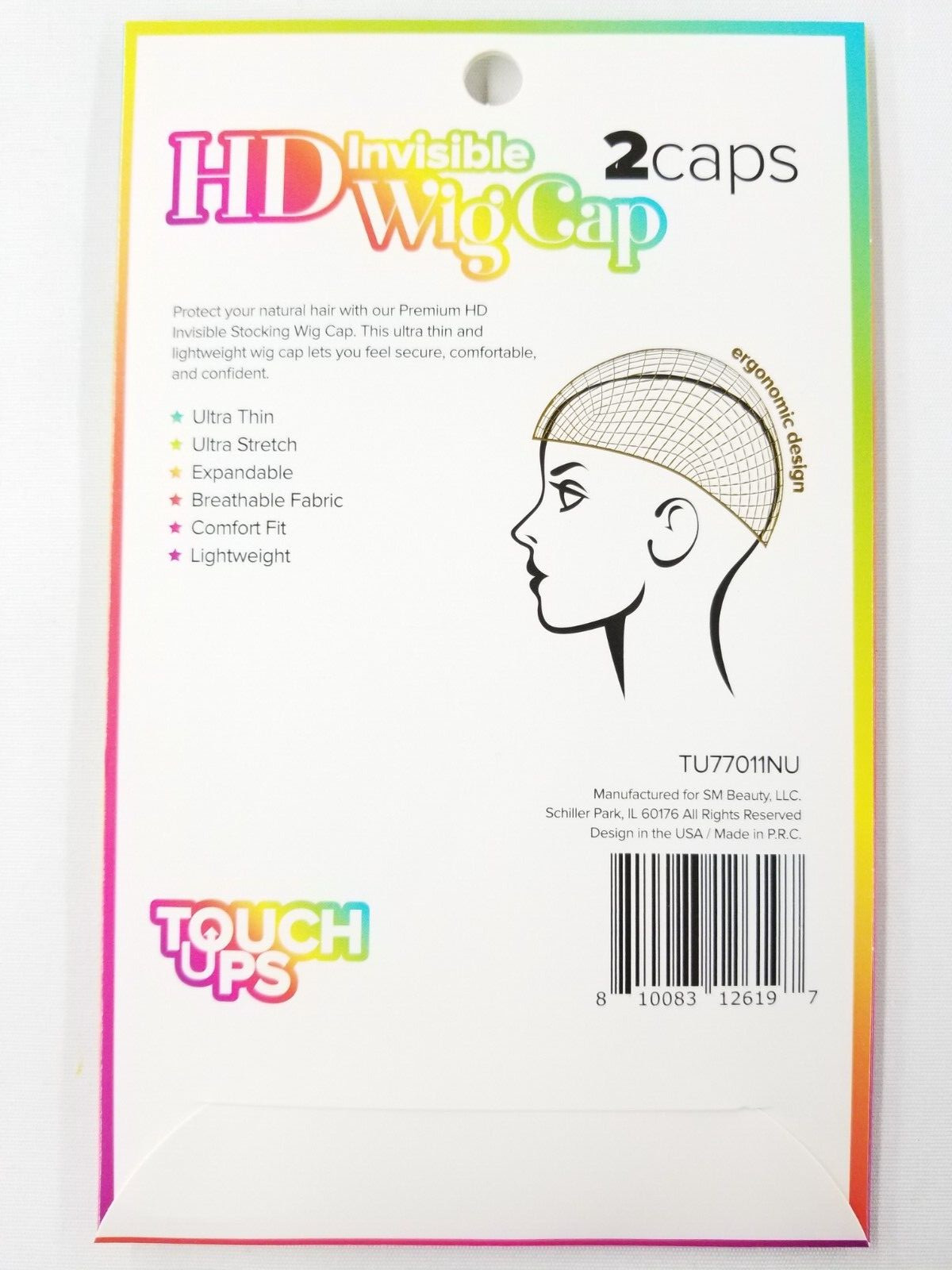 Touch UPS 2 PCS Wig Cap Liner Stocking Stretch HD Invisible Wig Cap One Size