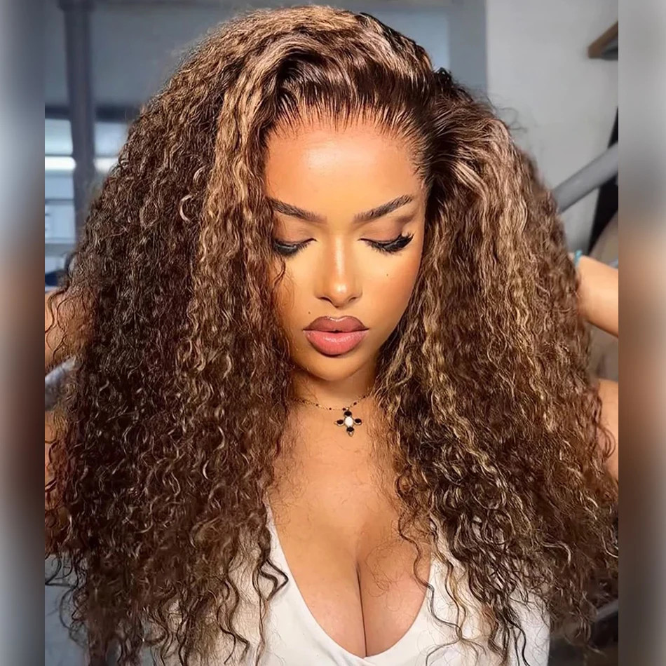Highlight Wig Human Hair Ombre Hd Lace Wig 13×6 Deep Curly Lace Frontal Human