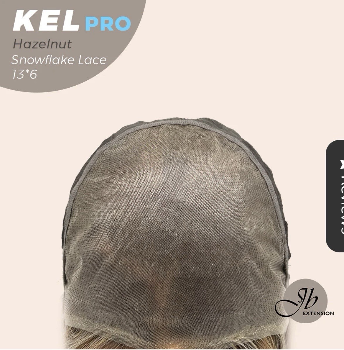 Jbextensions KEL PRO Hazelnut Blonde Highlight Shade 13×6 Snowflake 22 inches