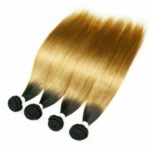 12A BRAZILIAN VIRGIN HUMAN HAIR STRAIGHT 1B/27 ROOT OMBRE 300g/400g/500g BUNDLE