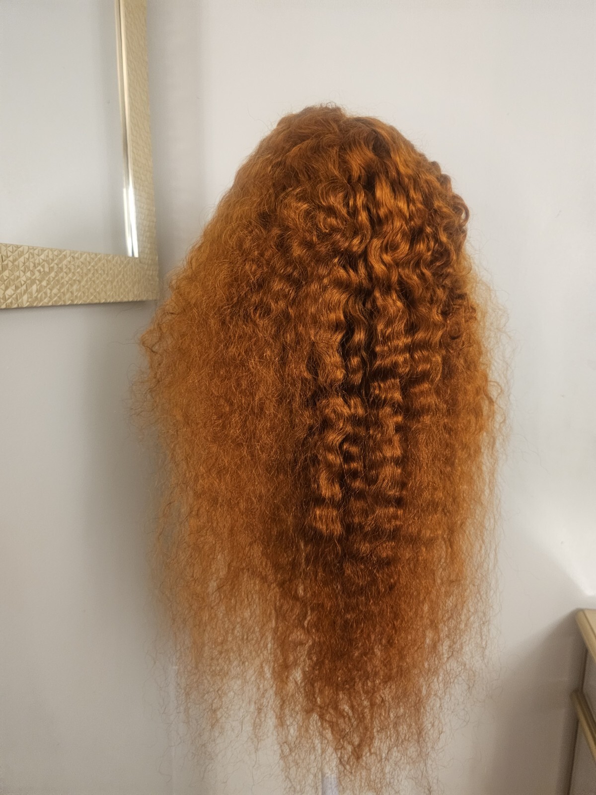 High Quality regular Top Orange 24″ Kinkcurly 150% Virgin Human Hair Lace Wig