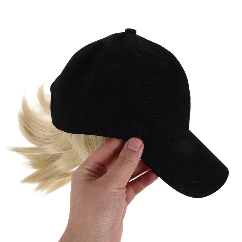 Cap with Hair for Women Decorative Sun Hat Baseball Caps Attached Wigs Casual