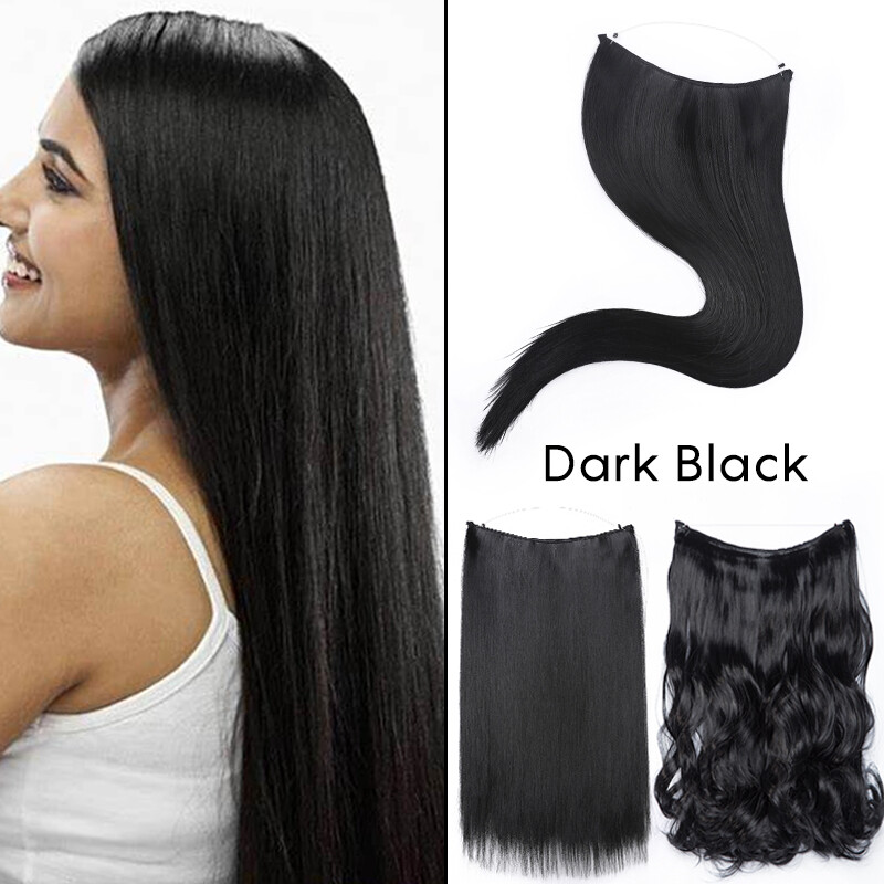 Wire in Hair Extensions Invisible Nano Ring Clip in Hair 100% Natural as Human