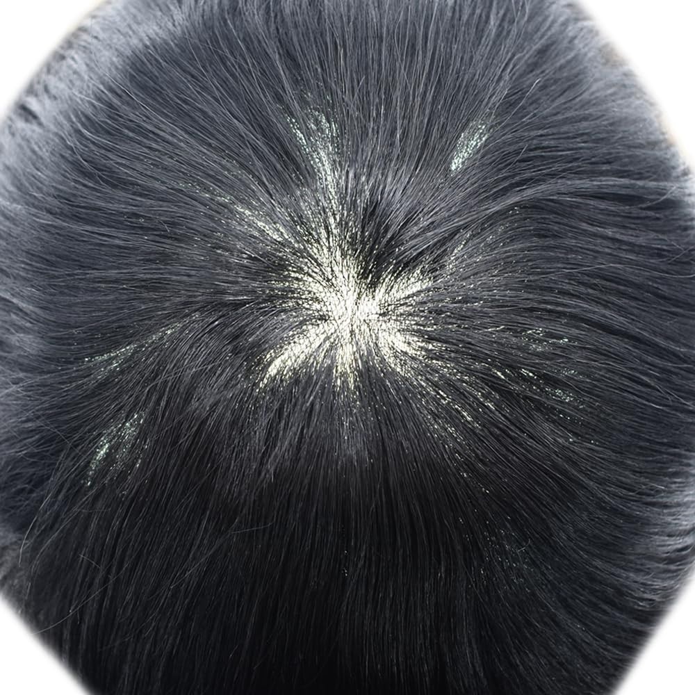 Ultra Thin Skin Mens Toupee Invisible Men Hair Replacement System ALL ColorS