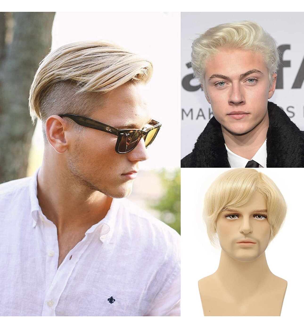 Lishy Men’s Toupee Soft Thin Skin 0.06mm PU 10x8inch Hair Replacement for Men