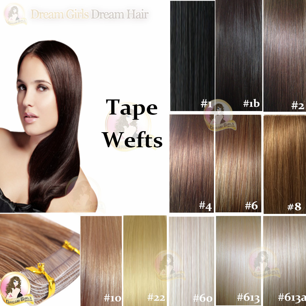 20” European Human Tapein Hair Extensions 20p Double Drawn #60 White Blonde 50g