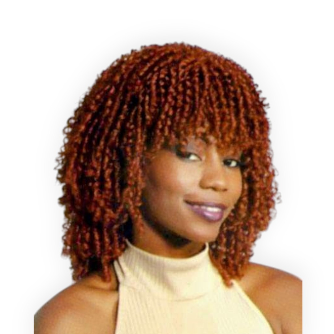 Fashion Synthetic Natural Look Spiral Twist Coily Wig Color Hot Red #130