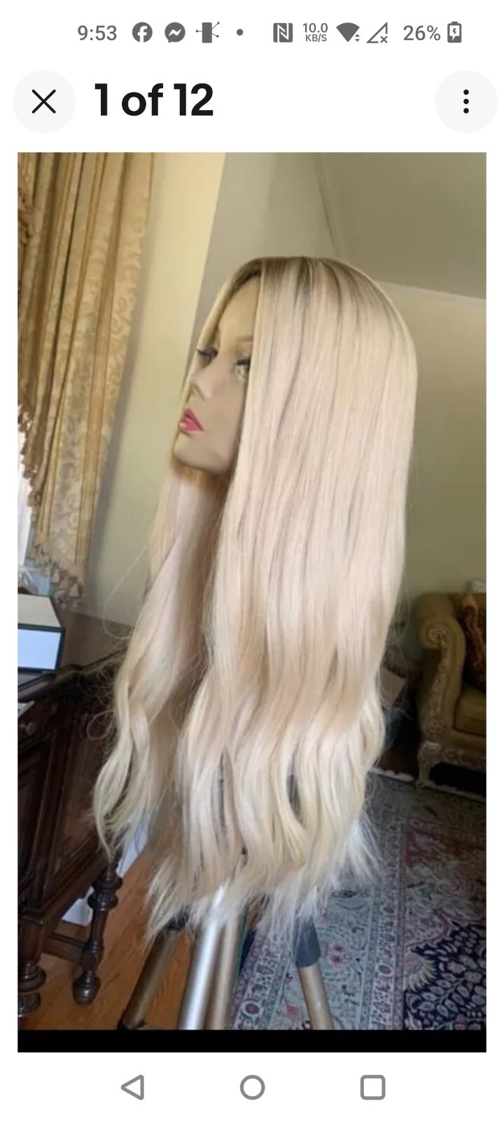 $200 ($1100) DEPOSIT CUSTOM OERDER HUMAN HAIR BLOND SILK TOPPER 8″X8″ 24” LONG