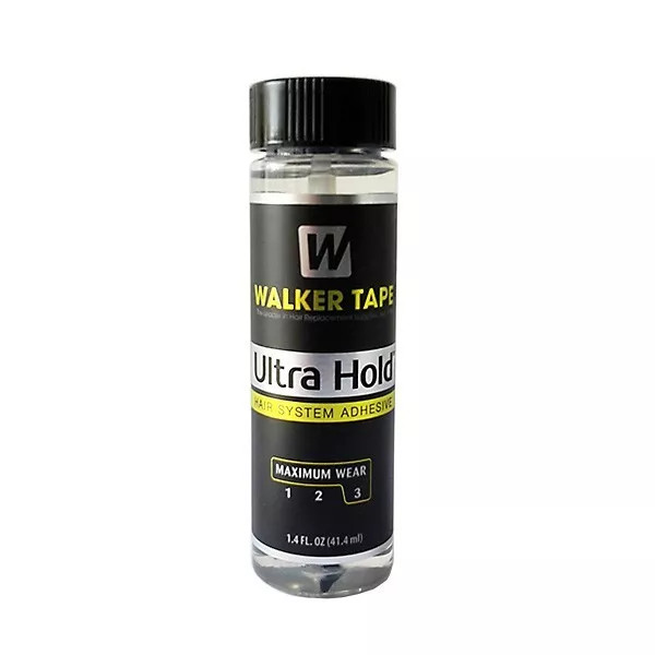 3 x WALKER ULTRA HOLD ADHESIVE 1.4OZ LACE WIG TOUPEE GLUE WITH BRUSH