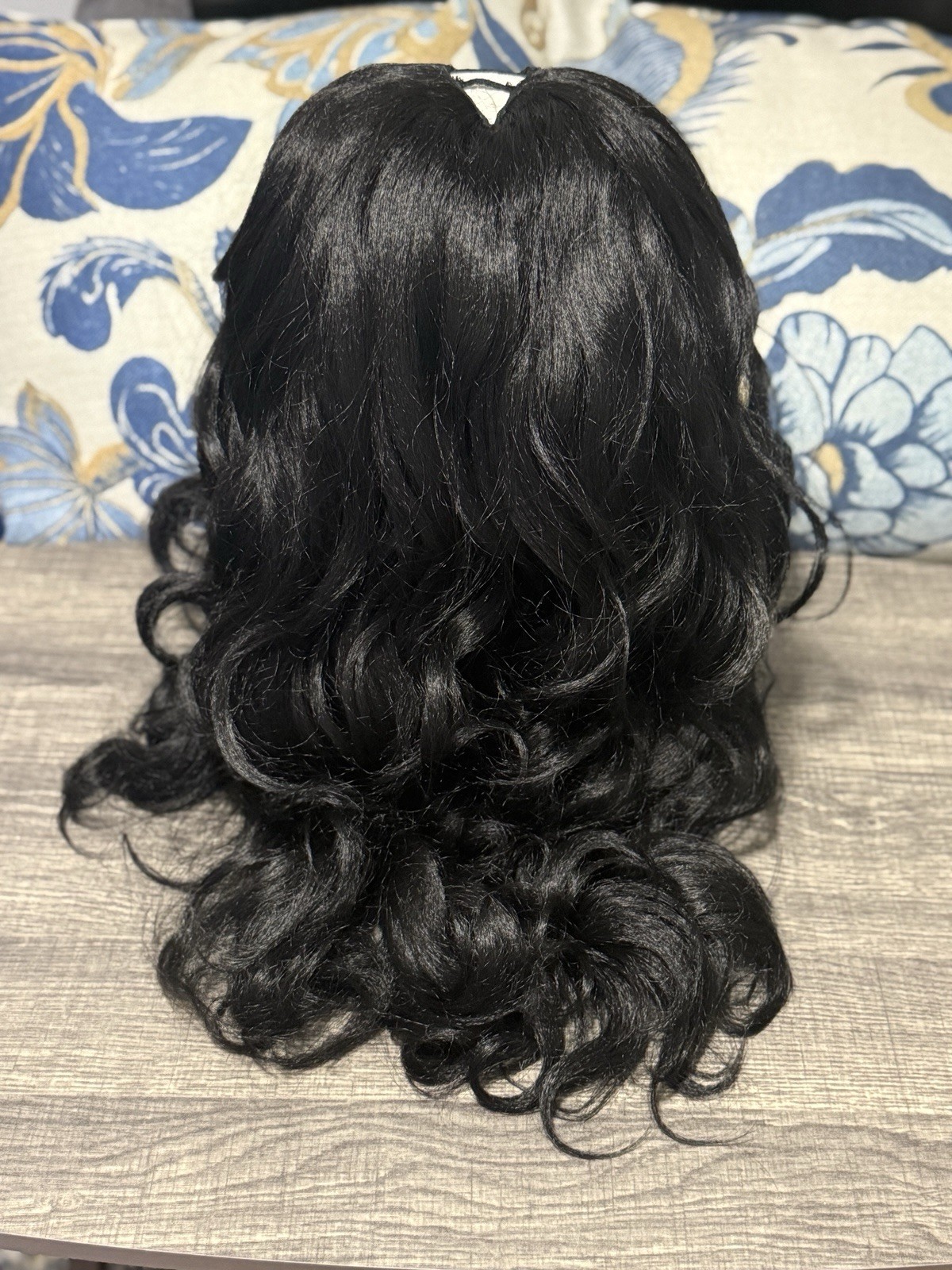 V Part Yaki Curly Wig Layered Wavy Synthetic Half Wig Glueless