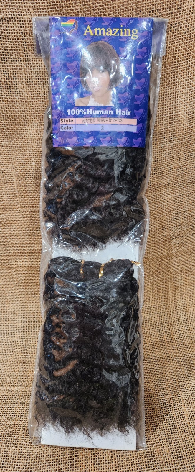 Amazing Water Wave Sew -in Weft 8″ Human Hair Extensions 24′