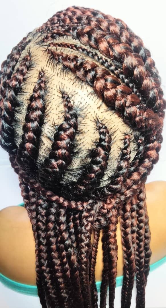 Braided Wig. Large Cornrow Braids. Full Lace With Baby Hair