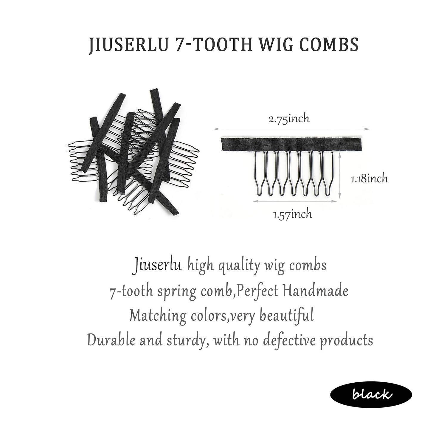 20 Pieces Wig Combs Wig Clips Wig Combs to Secure Wig 7-Teeth Wig Accessories To
