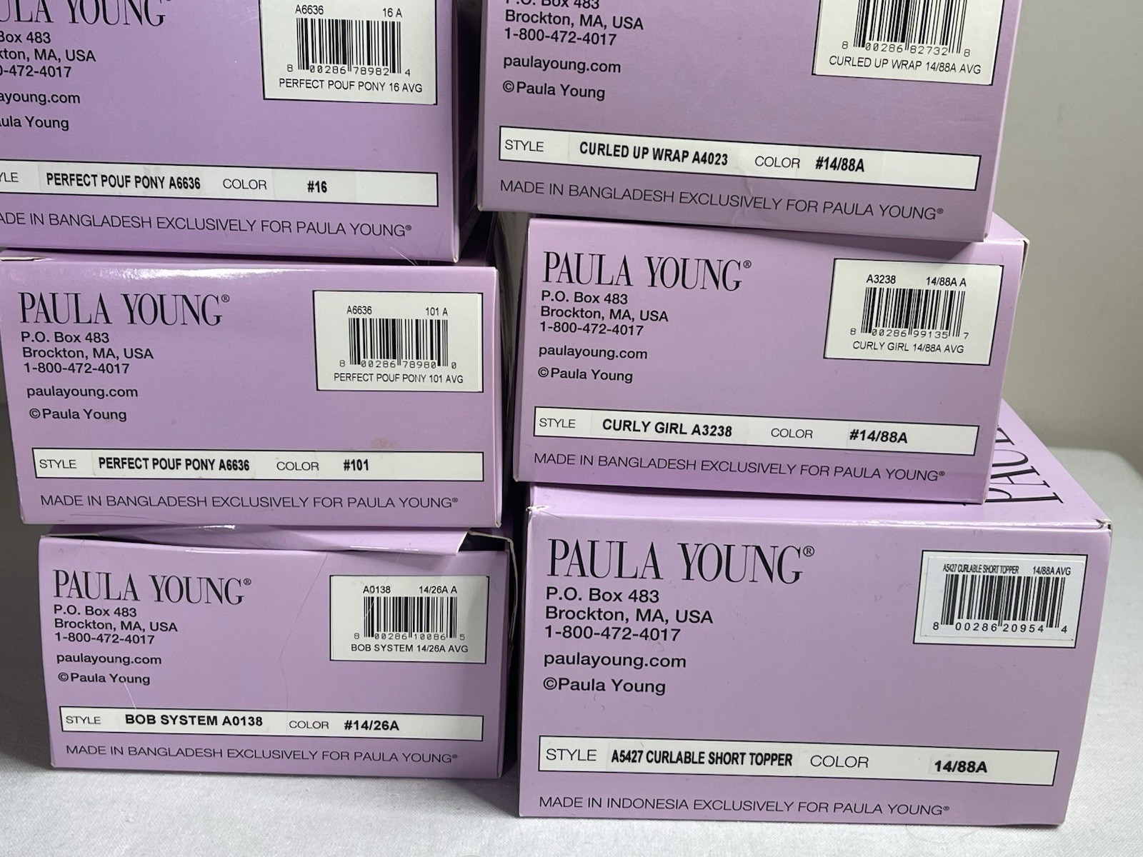 The “PAULA YOUNG” Beautiful Hair Wig Toppers LOT OF 10 Multiple Colors & Styles!