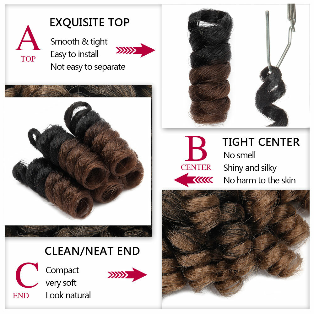 Jamaican Bounce Crochet Braiding Hair Extensions Toni Curls Spring Curly US Hot