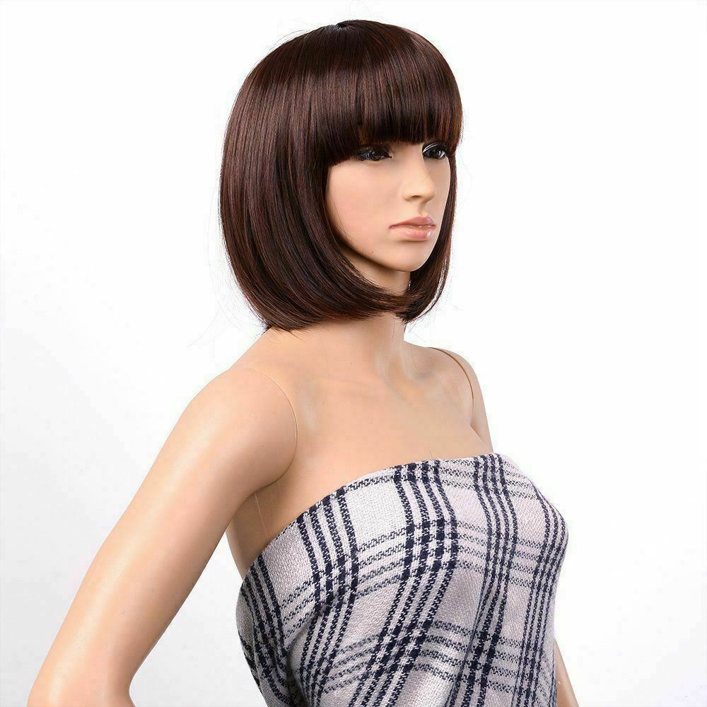 Lady Girl Bob Wig Women’s Short Straight Bangs Full Hair Wigs Cosplay Party