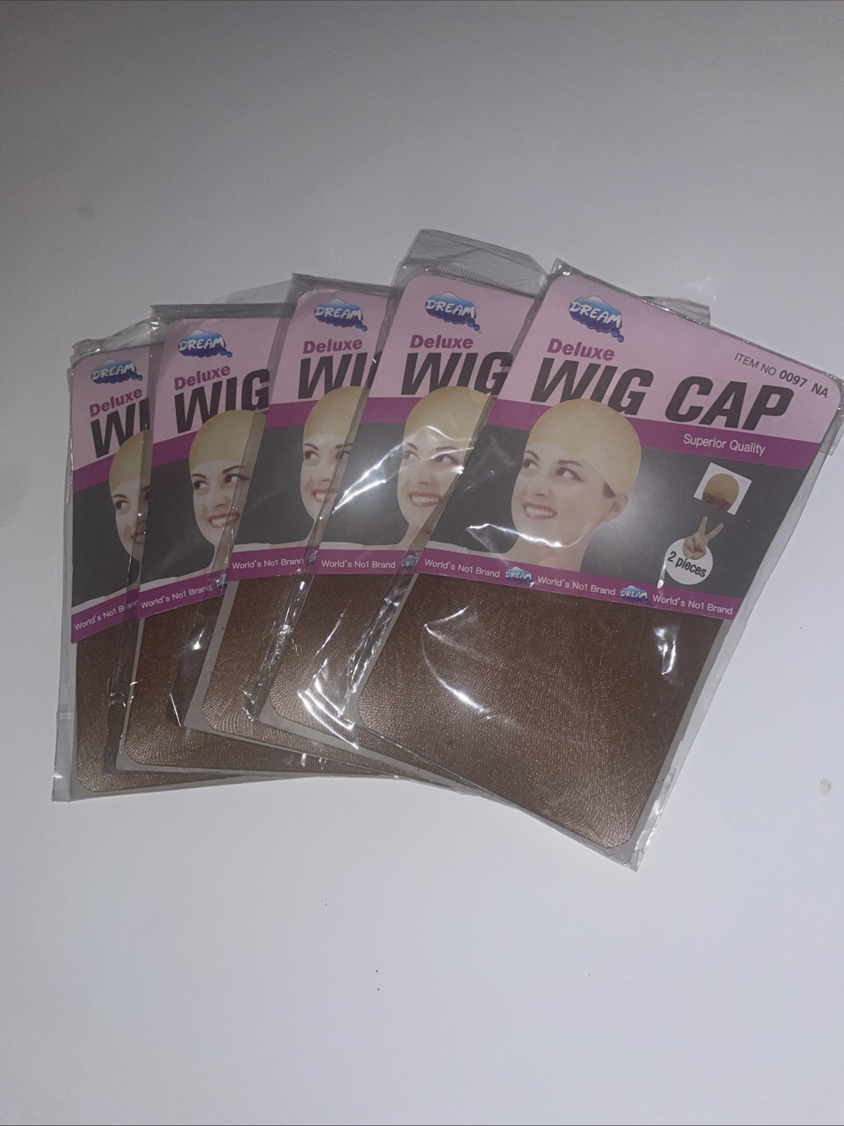 Nylon, Light Tan Wig Cap (2 Pack) 0097 N/A 5 Sets Total Of 10 Wig Caps
