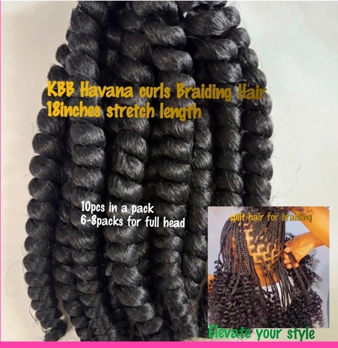 KBB Havana Curls Braiding Hair 12-14 Inches Perfect For Braids And Crochet Style