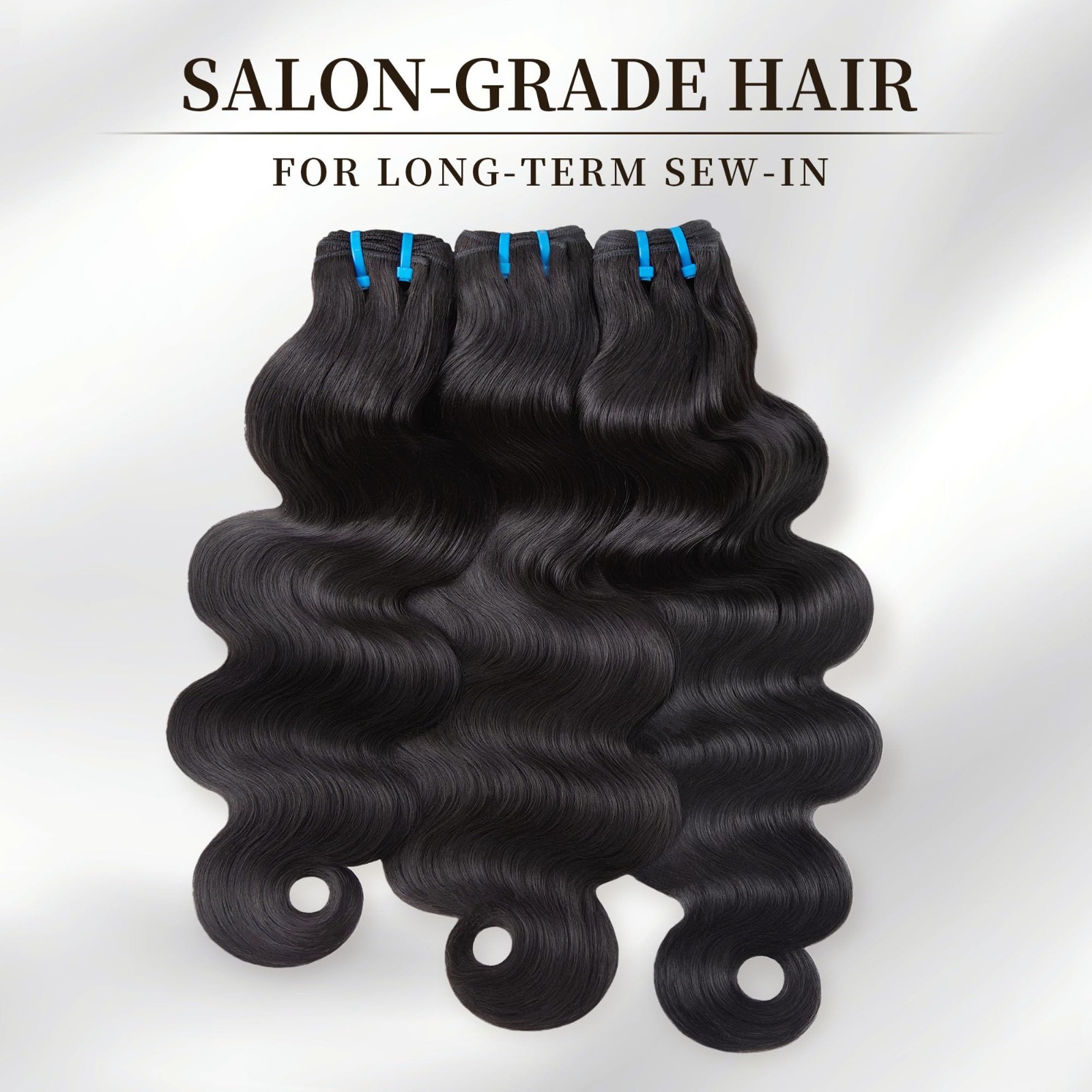 Body Wave Real Human Hair Bundles 18 20 22 Inch, Double Drawn, Sew-In Extensions