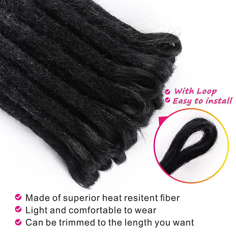 Long Ombre Dreadlocks Hair Extensions Synthetic Crochet Braiding Dreads Locs US