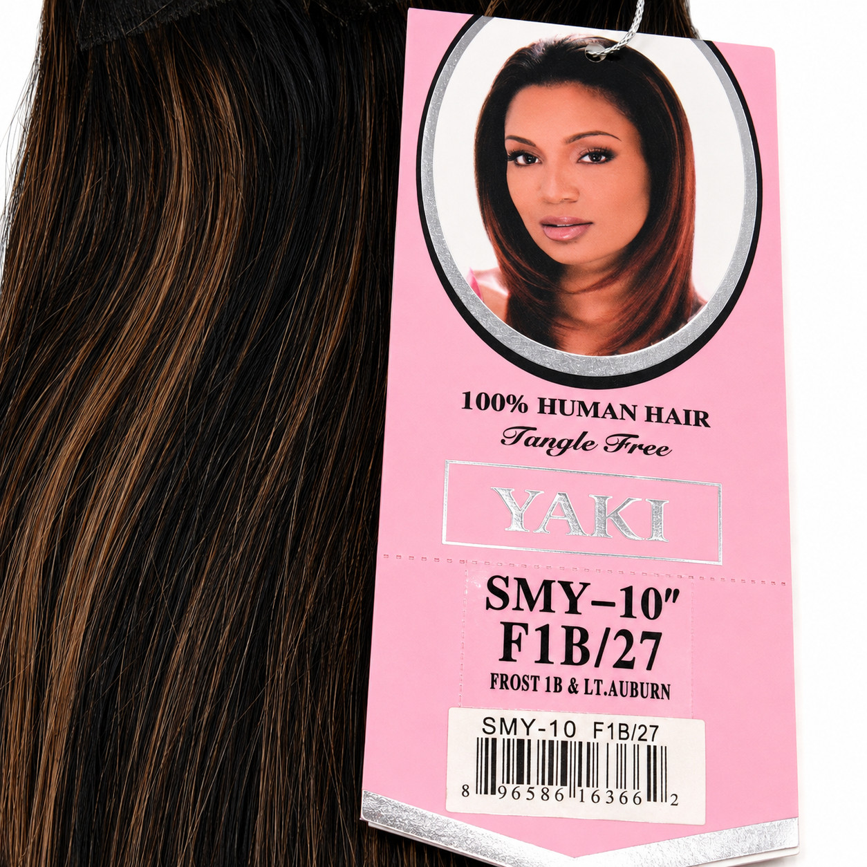 100% Human Hair Yaki Hair Bundles F1B/27 Frost Light Auburn Highlight 10″ 2 Pack