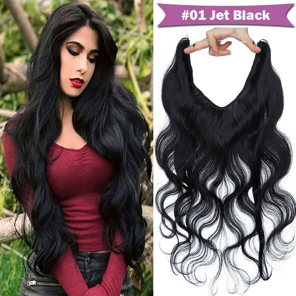 Wire In Remy Headband Human Hair Extension No CLIP Secret Weft US Balayage Brown