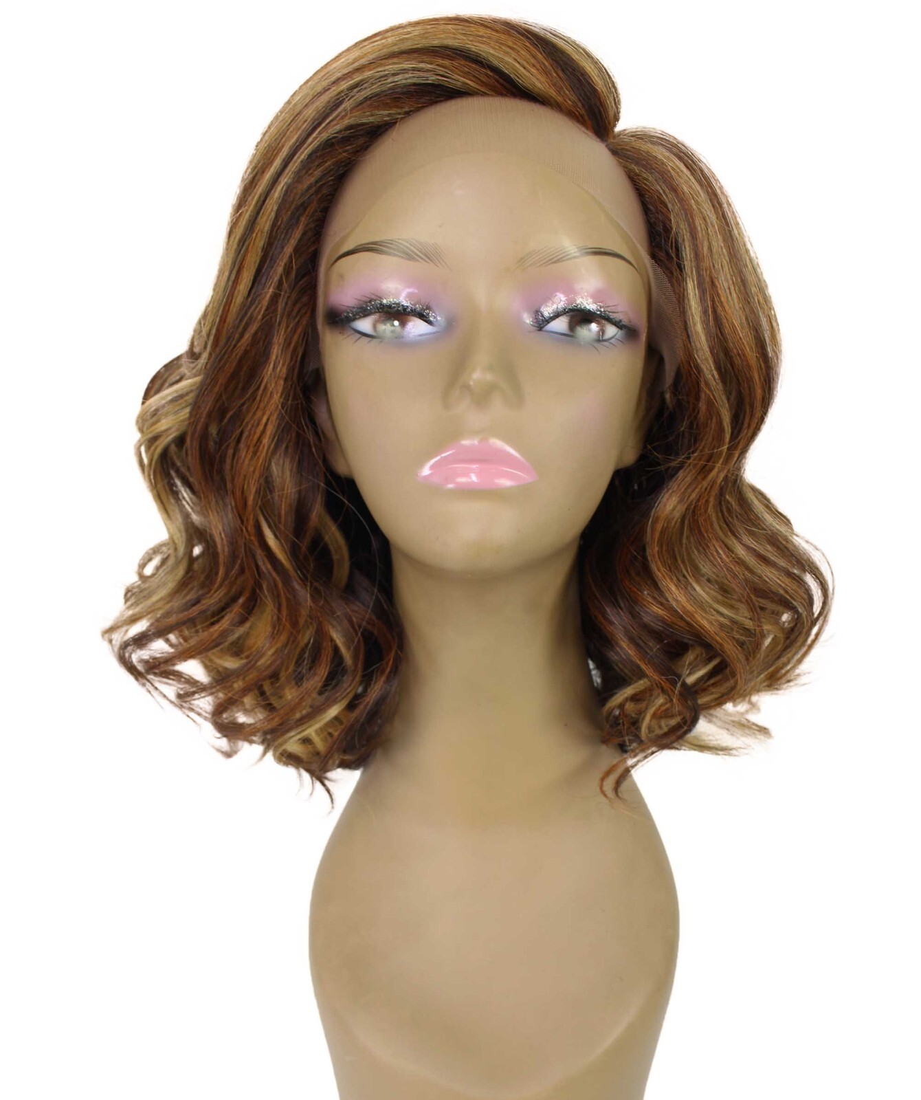 LUXLUXE Aliyah Wavy Layer 12.5 in Long L Part Wig, Heat Resistant Fiber, BL-0146