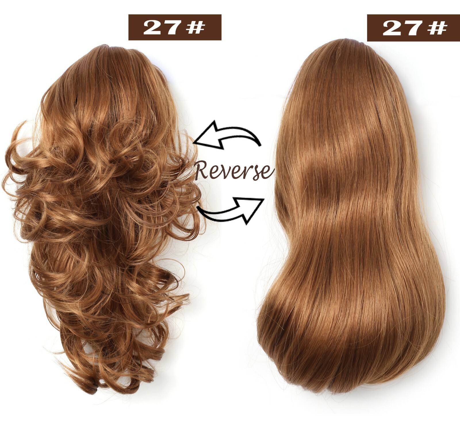 Onedor 15″ Synthetic Fiber Curly Ponytail Hair Extension with Clip-in Jaw Clips