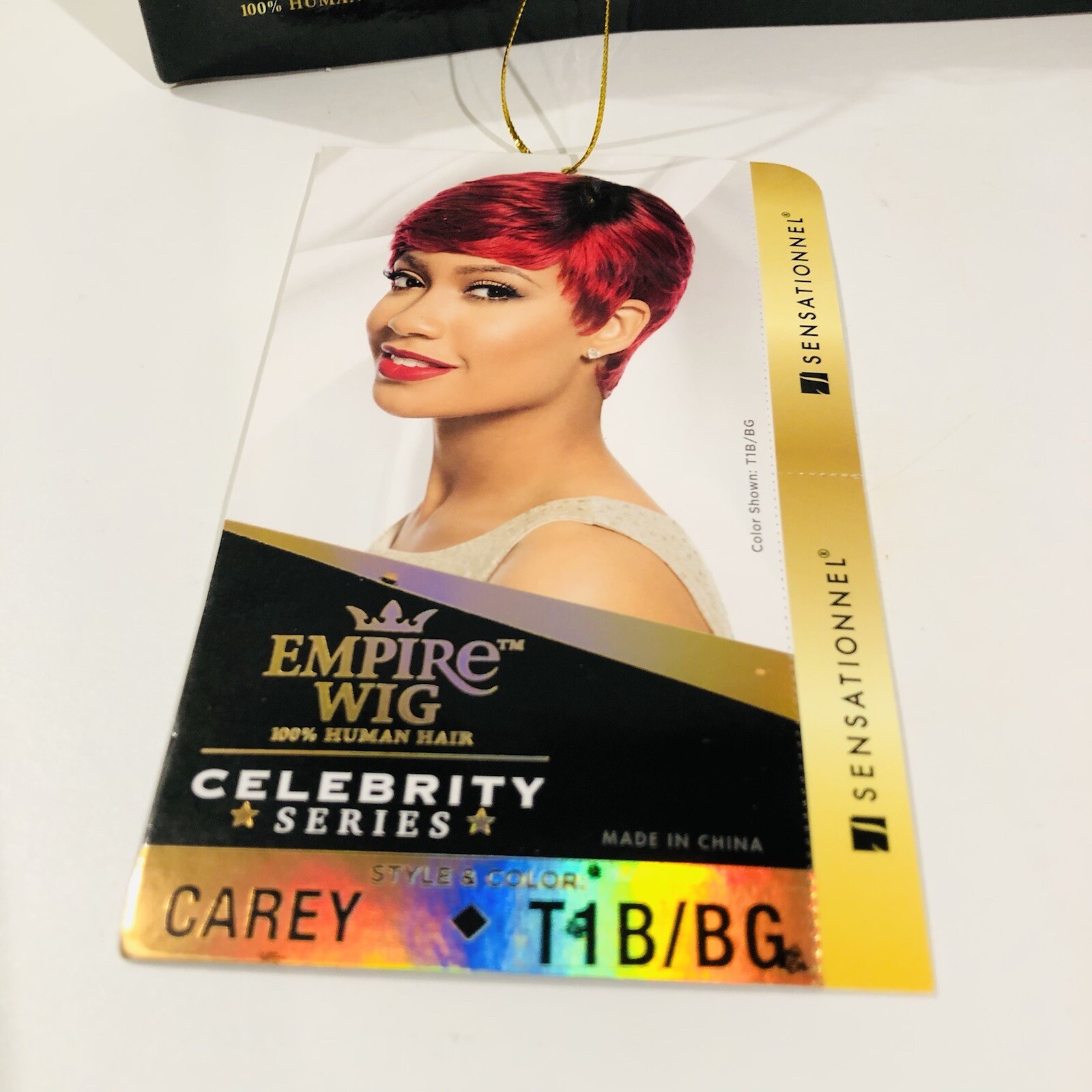 Empire Wig Sensationnel Celebrity Series Human Hair Carey T1B BG Red NWT READ