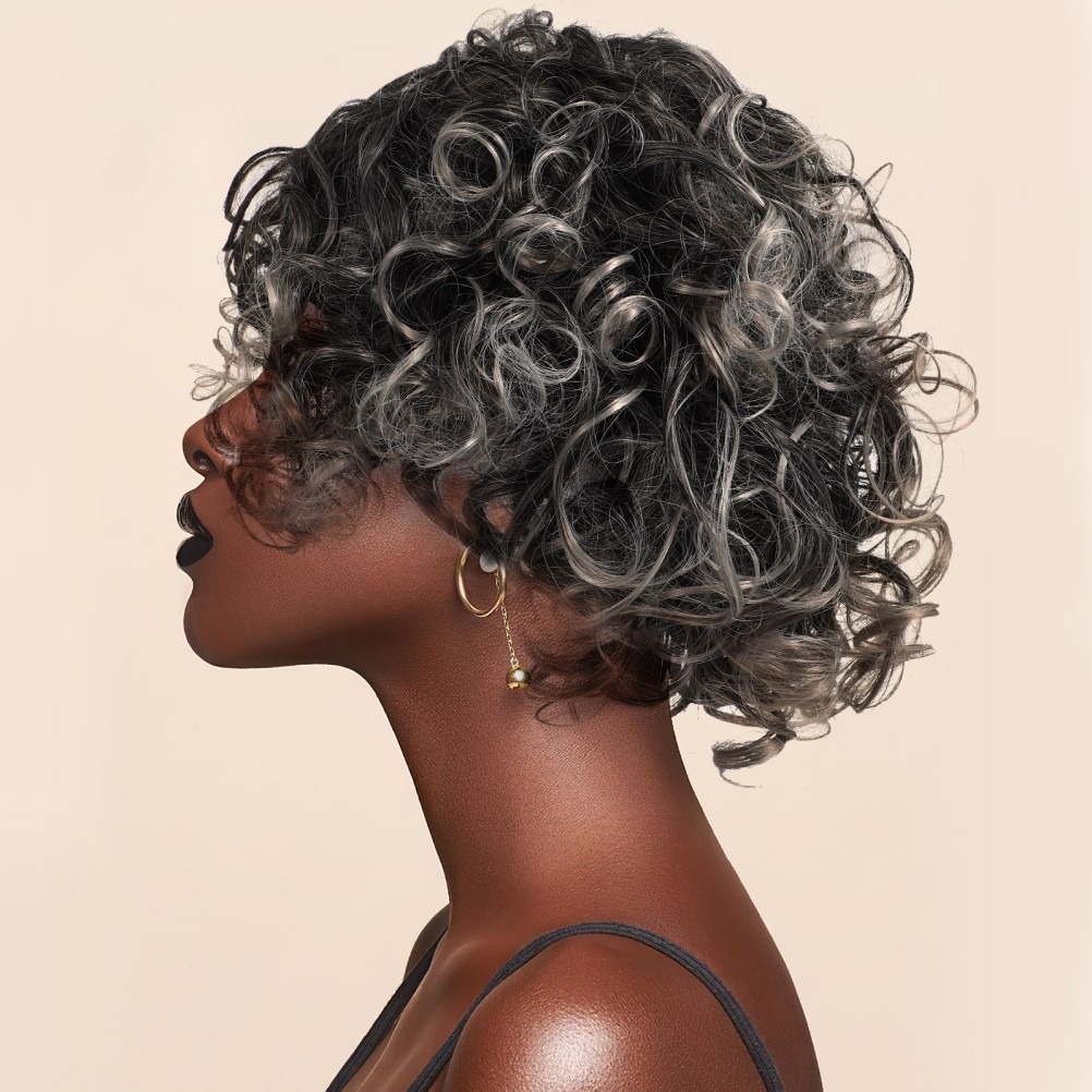 Synthetic High Temperature Fiber Wig Curly Shape Washable 1Pcs 11.8 Inch