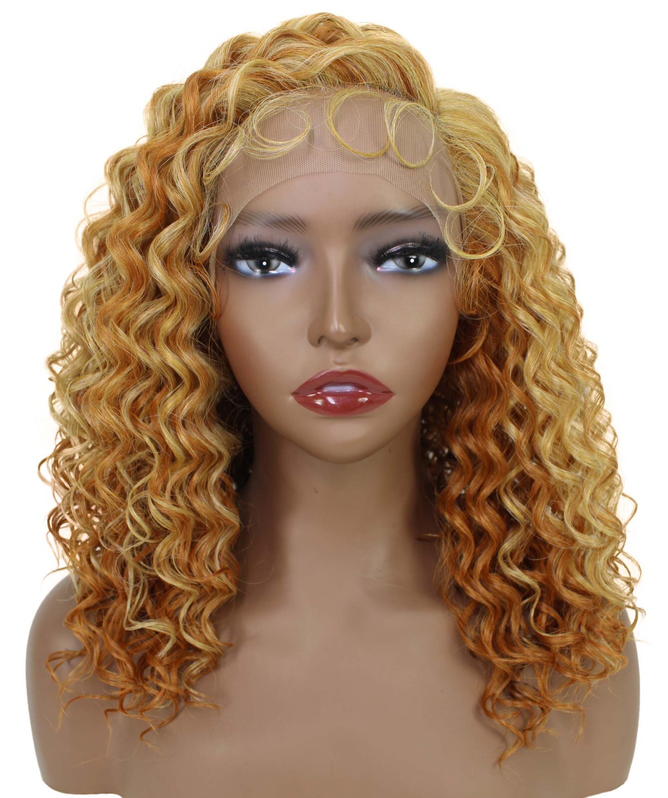 LUXLUXE Nadia 14.5” Side-parted Lace Front Medium Length Multicolor Wig BL-0153