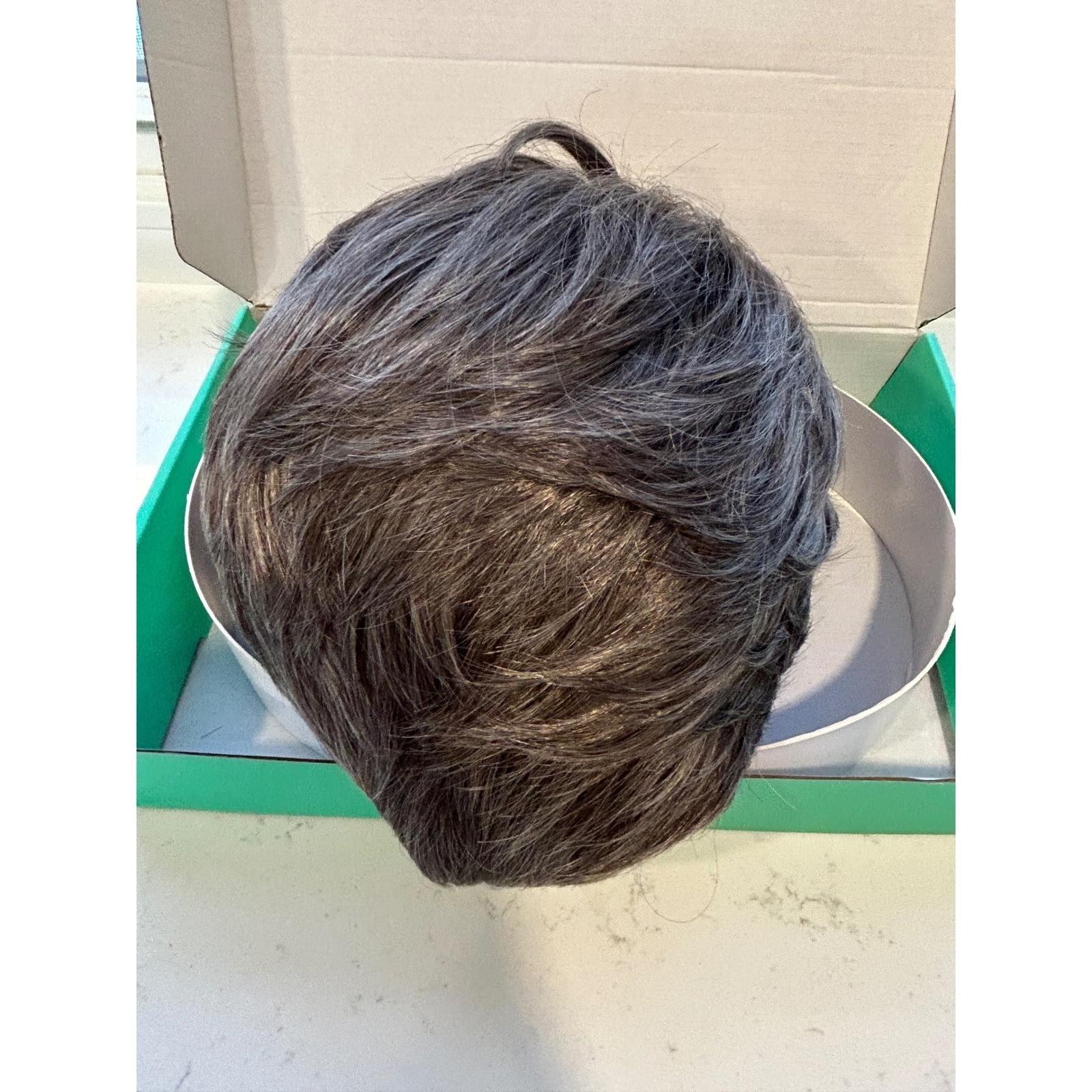 Wigsdo Short Layered Salt and Pepper Grey Wig Color 51 Large JU24618