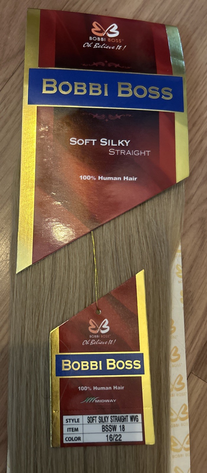 100% Human Hair Extension. 18”inch. Color #16/22. Blond. 1 pack For $50