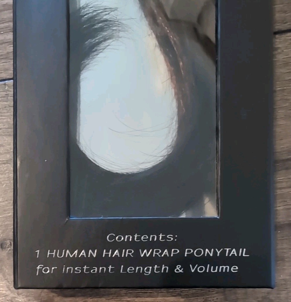 NEW Bellami It’s A Wrap Ponytail Extension 16″ 80g Human Hair Off Black #1B