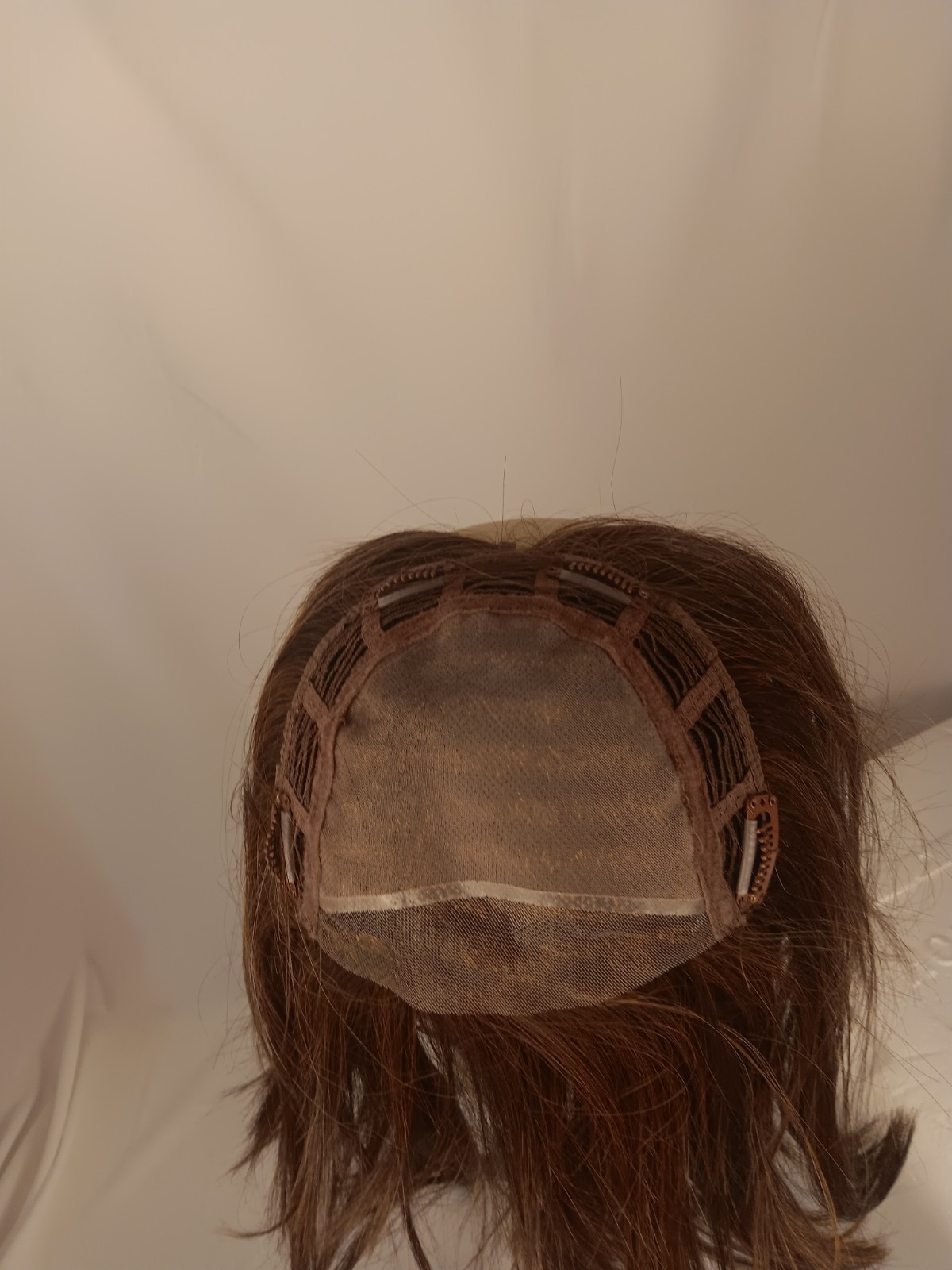 Belle Tress Lace Front Mono Top Straight 14 HF English Toffee Clip-in Topper