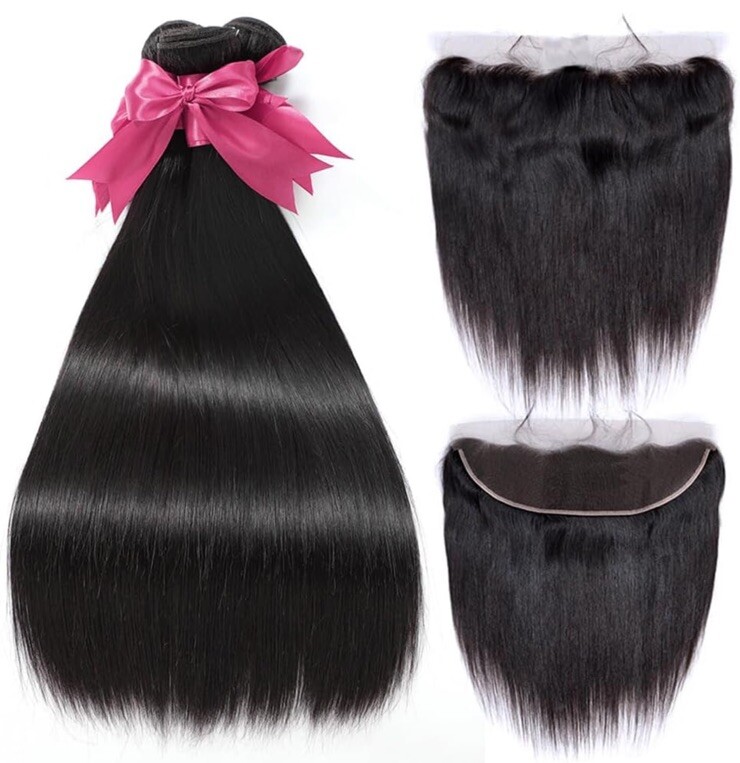 10A Human Hair 16 18 20 22 In Brazilian Virgin Human Hair Bundle With Frontal