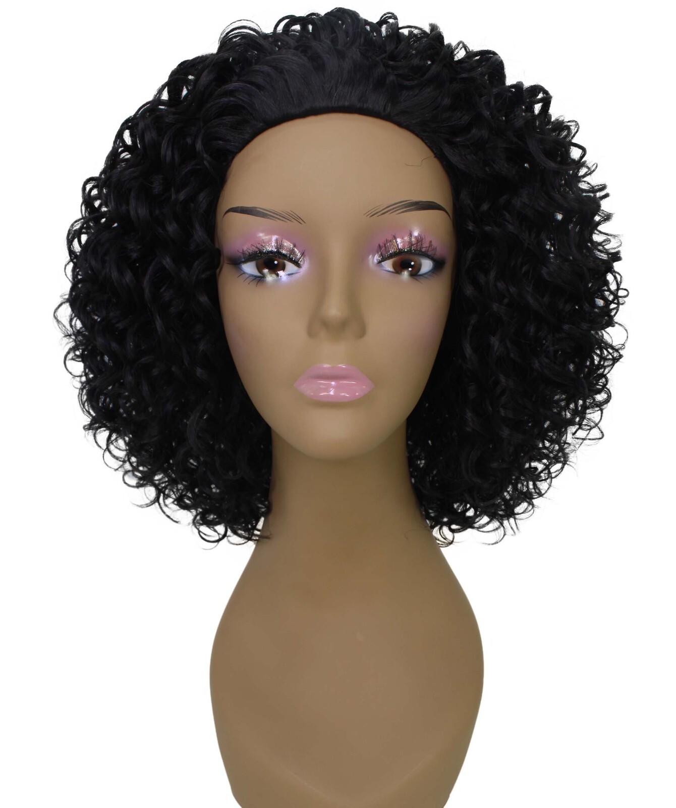 LUXLUXE Vale Curly Layered 13.5 in Long Half Wig No Lace Multiple Color,BH-0007