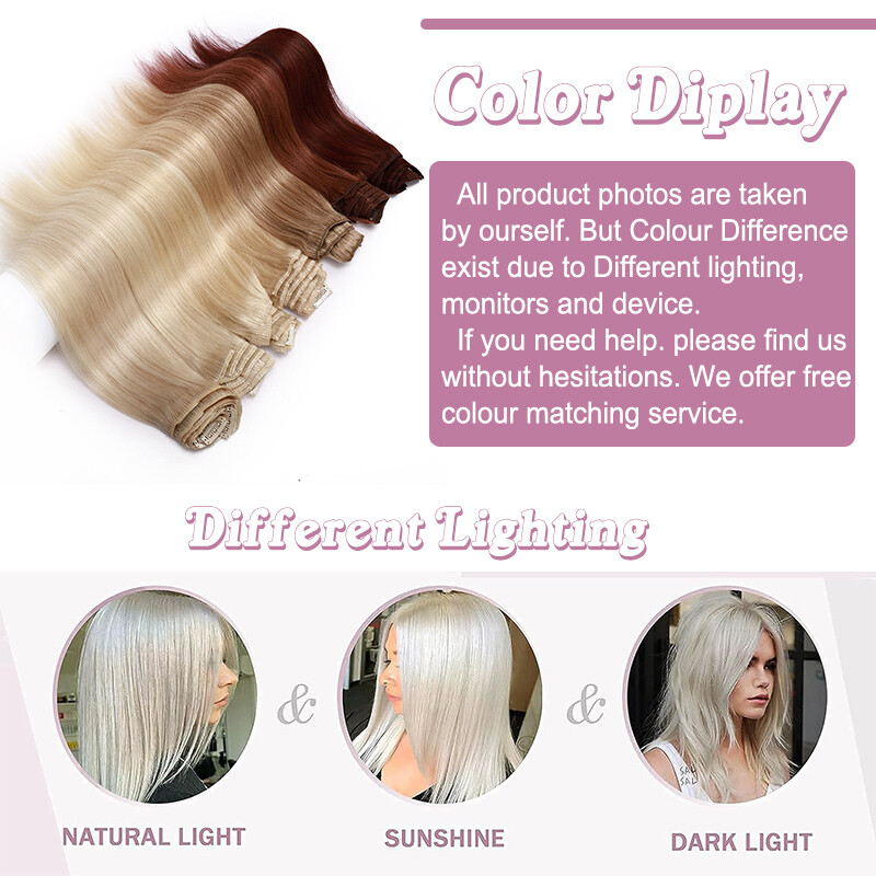 Double Drawn Clip In 9A+ Real Remy Human Hair Extensions 8PCS 18CLIPS Full Head