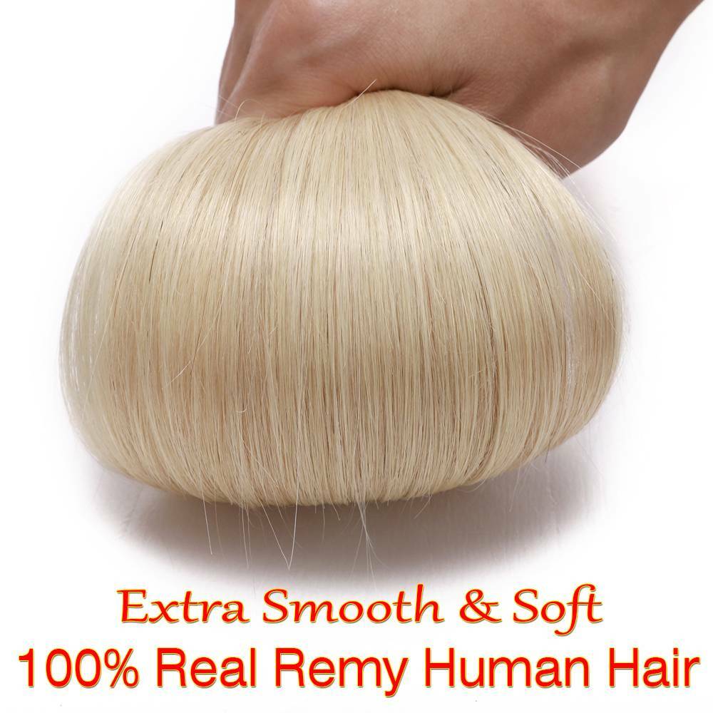 CLEARANCE 100% Human Hair Extensions Clip in Real Remy Hair 8Pcs Full Head Soft
