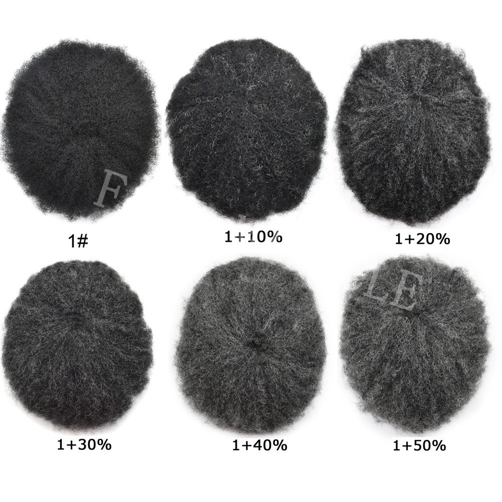 Afro Curl Toupee for Black Men All Lace Kinky Curly Hairpiece Human Hair System