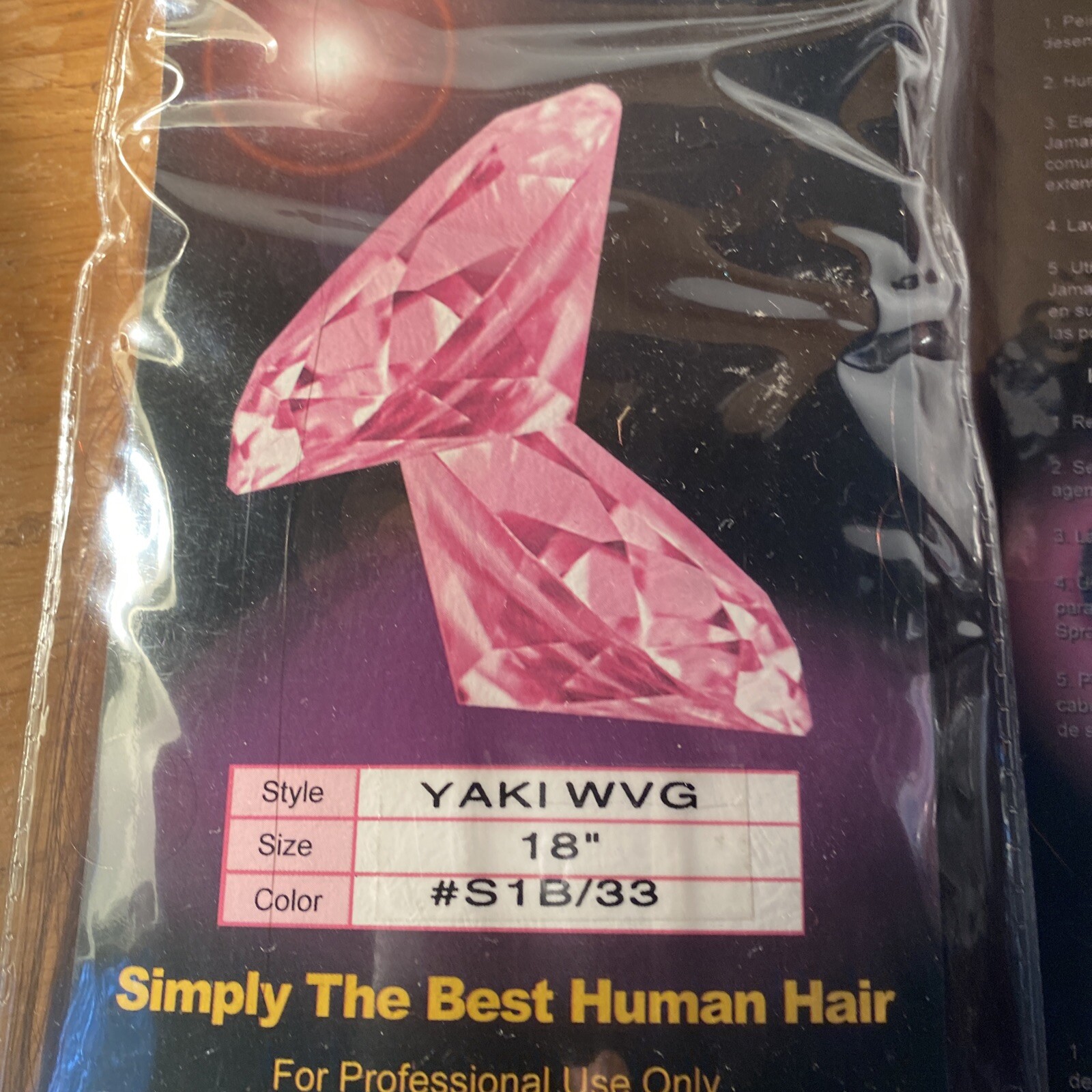 jbs hair Pink Diamond Yaki Weaving 18 Inches # 1B/33