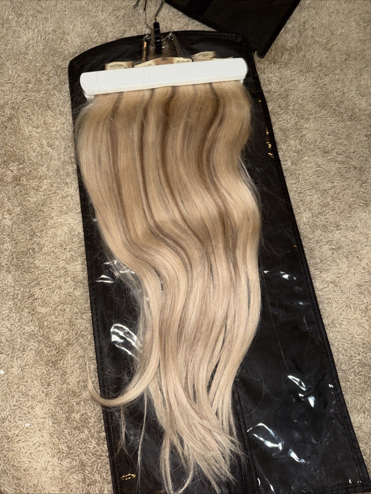 Blonde W Highlights Clip Hair Extensions daydream hidden crown 20” Color 882