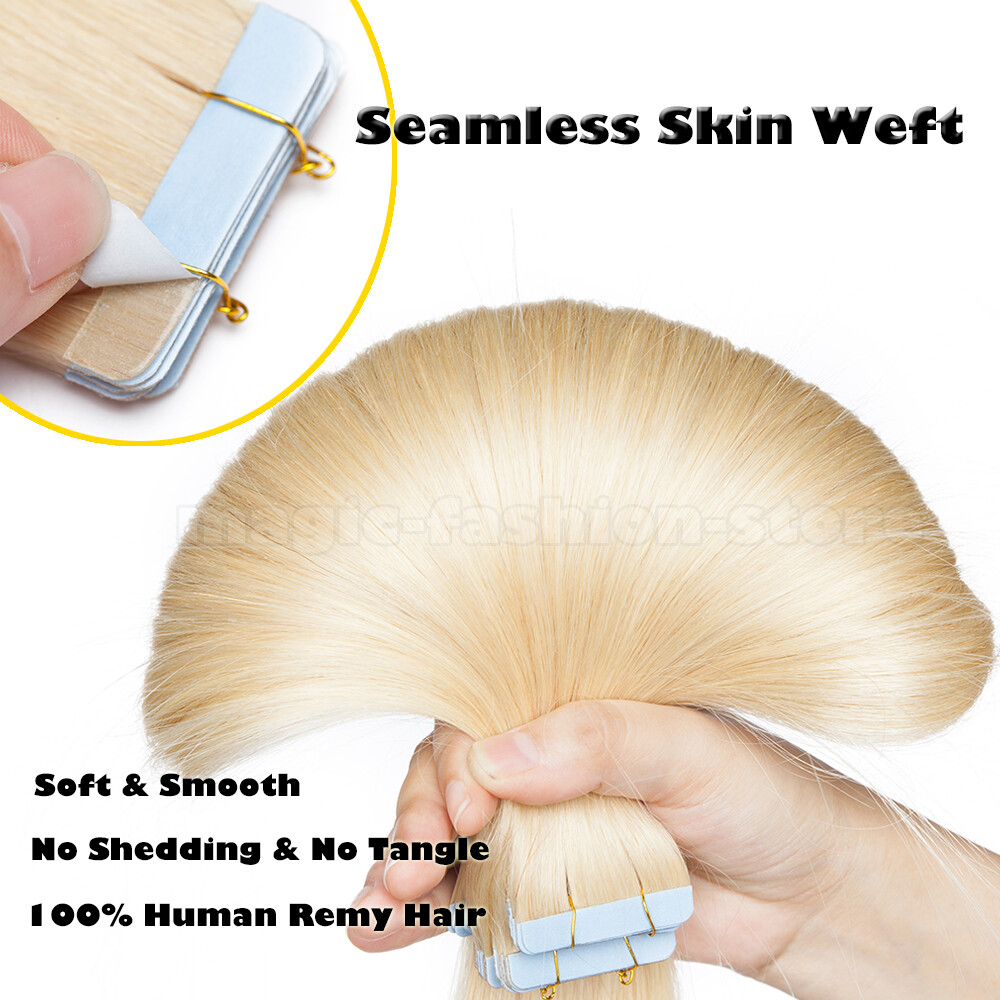 Invisible 150G Glue Skin Weft Tape In 100% Remy Human Hair Extensions Thick SALE