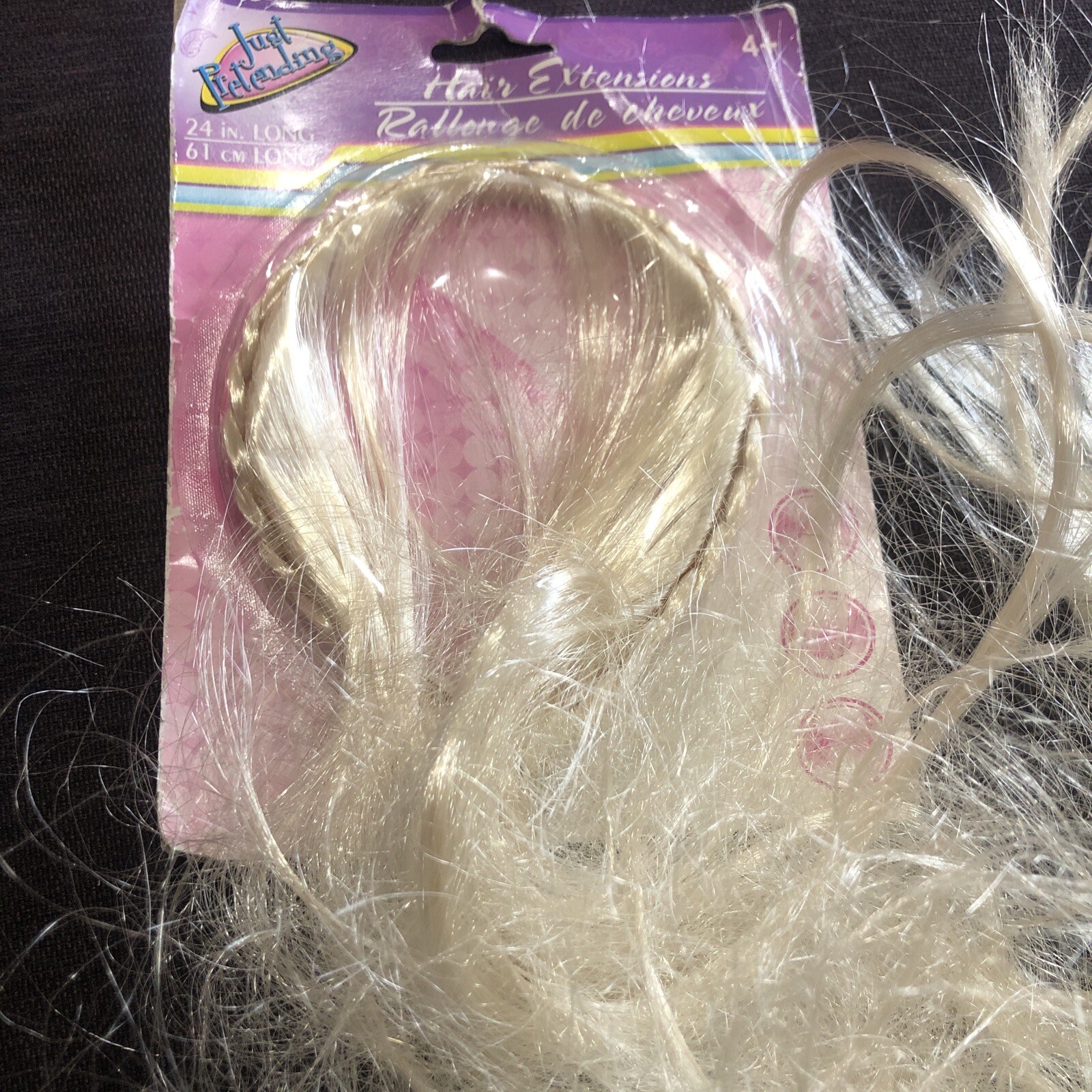 Just pretending hair extensions 24” long ages 4+