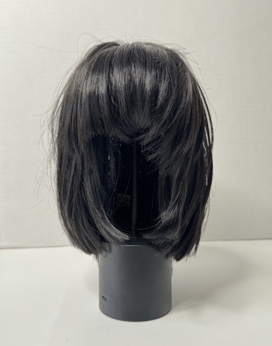 Vintage JOYOKAION Wig Black Vinyon Fiber Short Bob Style Made in Korea 1960s