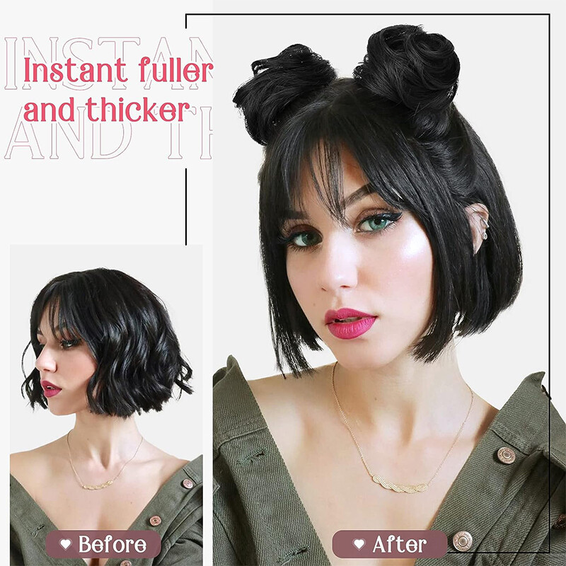 Real Remy Human Hair Bun Curly Messy Bun Hair Piece Scrunchie Updo Extensions