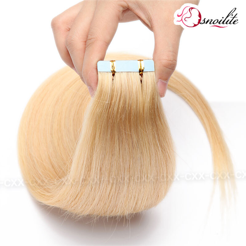 CLEARANCE Tape In 100% Real Remy Human Hair Extensions Skin Weft 10/20PCS Blonde