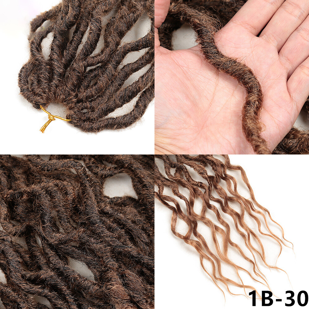 16″ Goddess Faux Locs Crochet Hair Bohemian Locs Crochet Braids Hair Extensions
