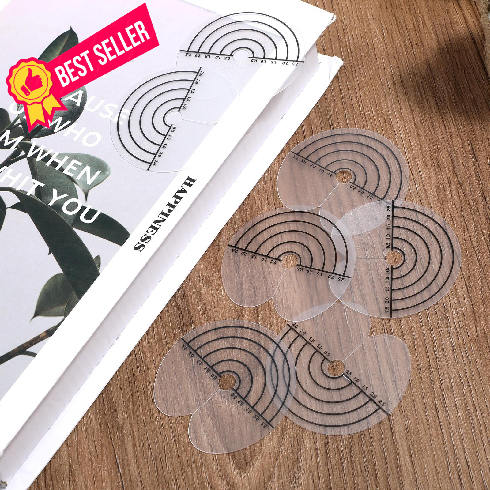 50 Pcs Heat Shield Guards for Hair 10 x 8 x 1.7 cm, With scale marks