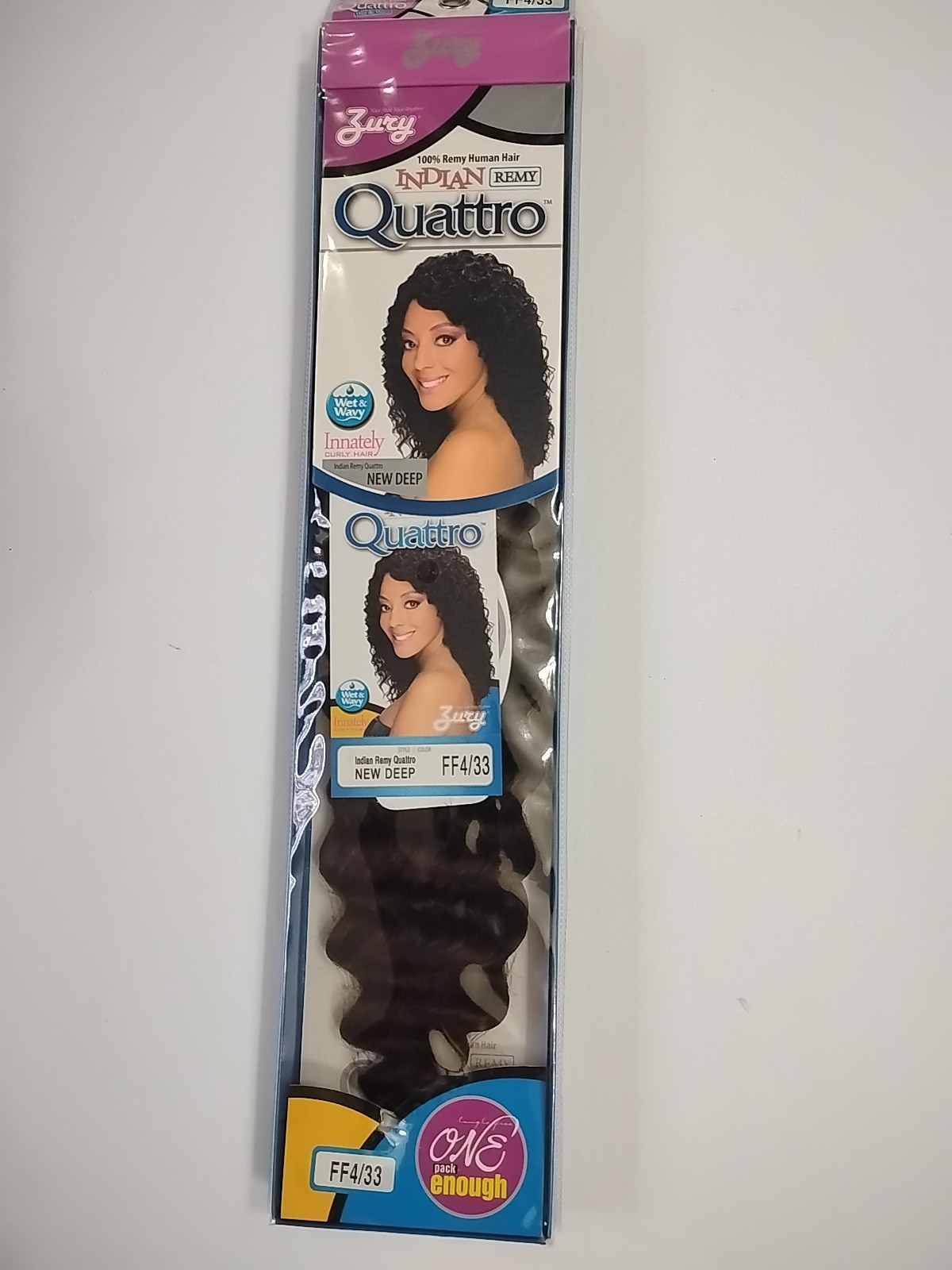 100% Remy human hair weave Indian quattro New deep wet and wavy curly FF4/33